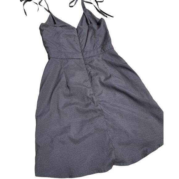 Runaway Mini Dress Tie Sleeves Textured Wrap Front Women's Size Extra Small - Picture 7 of 10